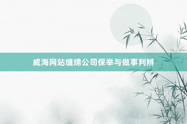 威海网站缠绵公司保举与做事判辨